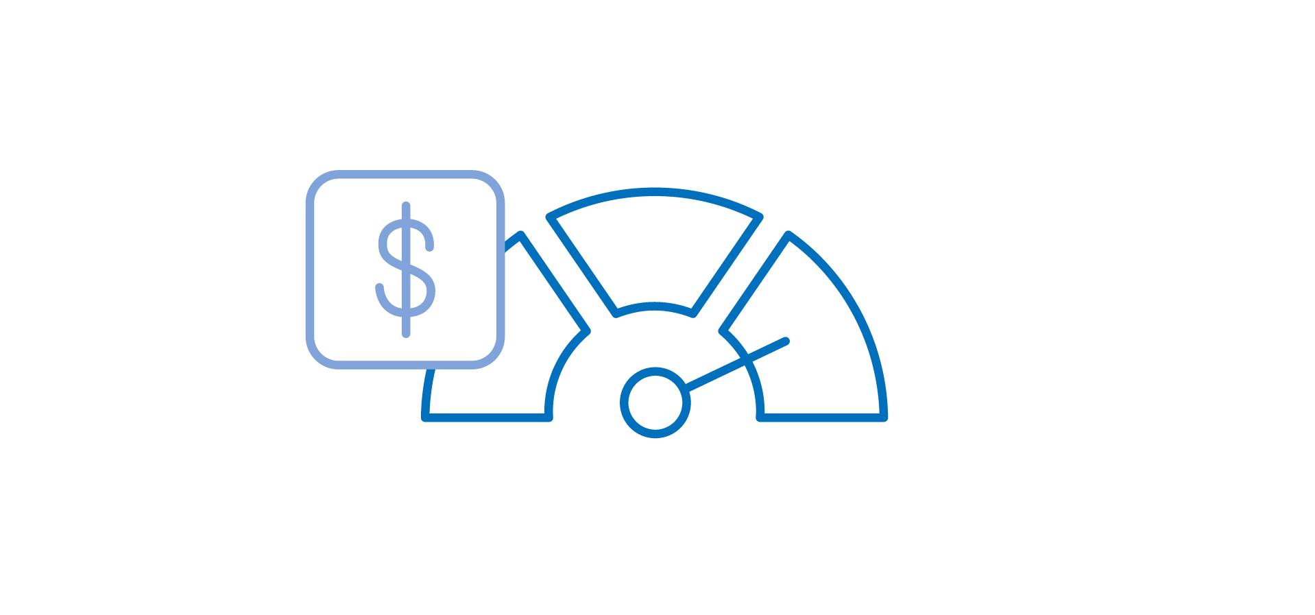 speedometer with money symbol