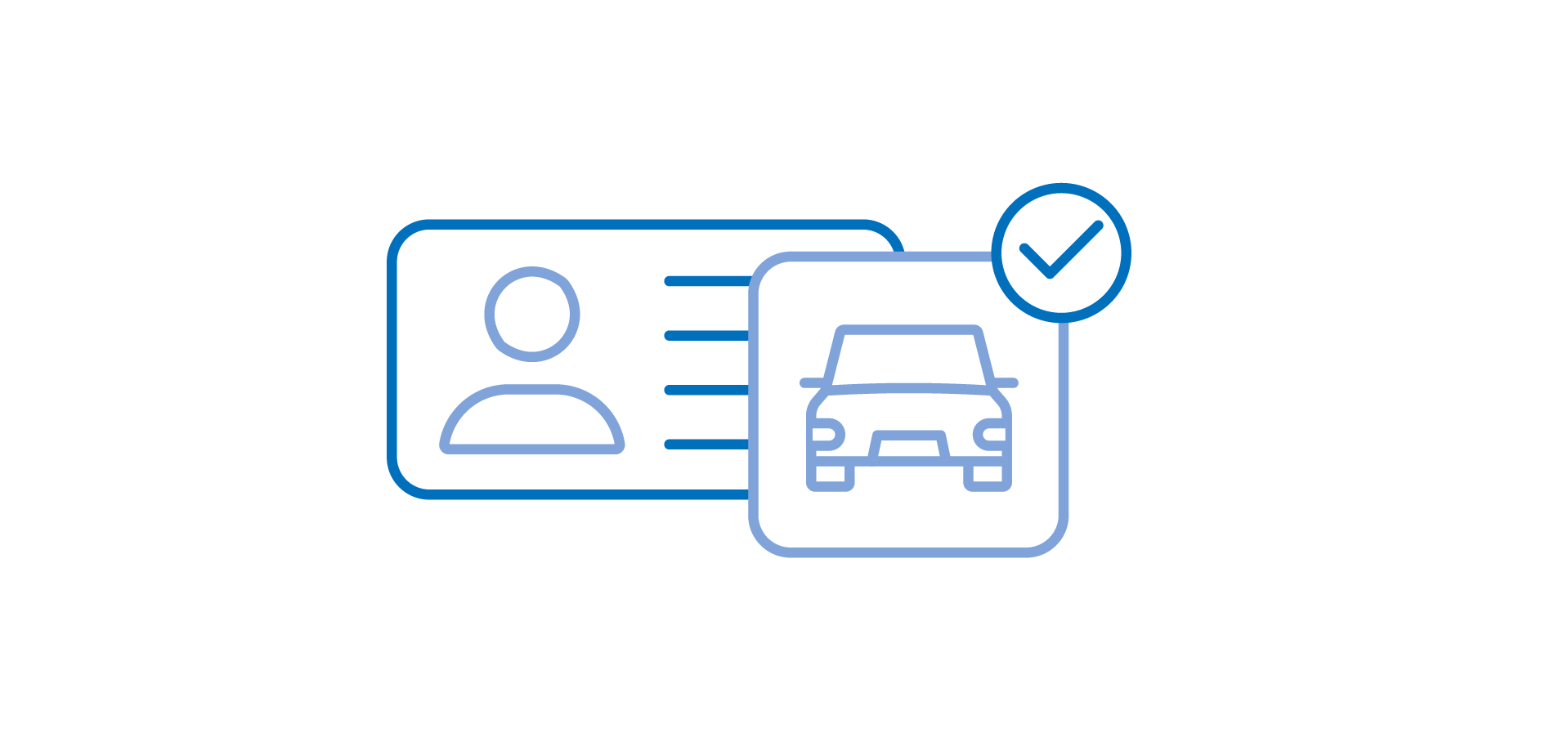 buyer profile with car and checkmark