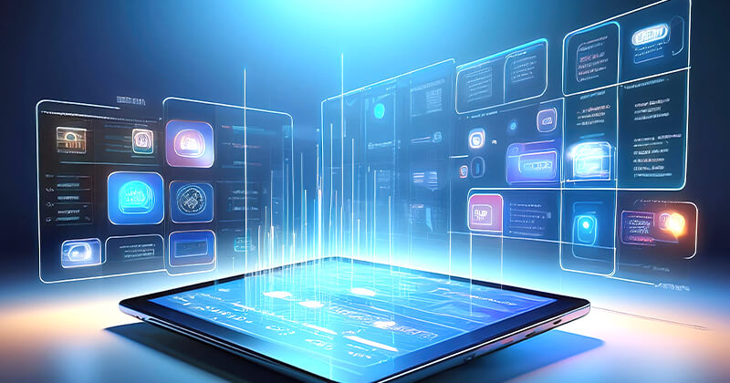 tablet with app store