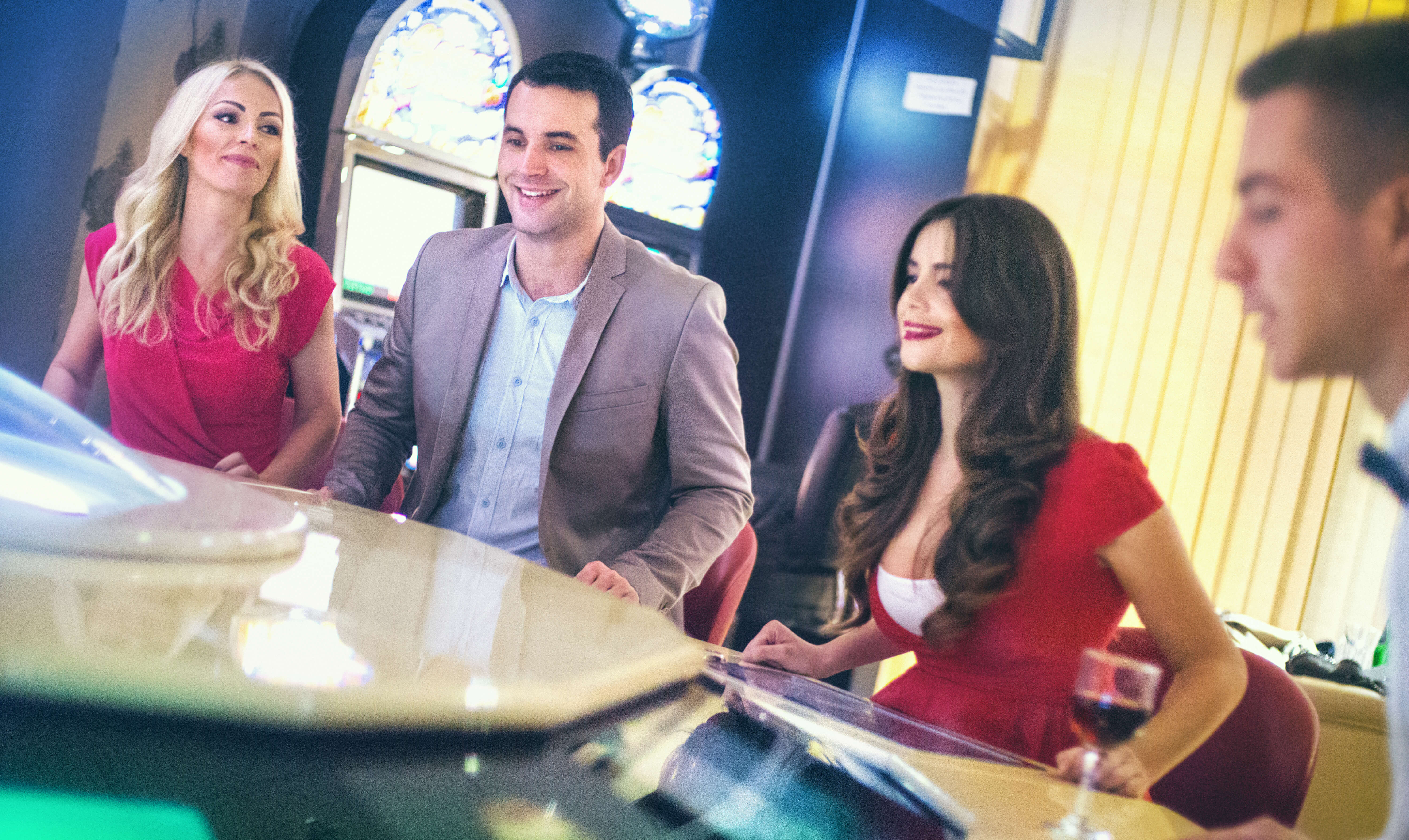 group of people gambling