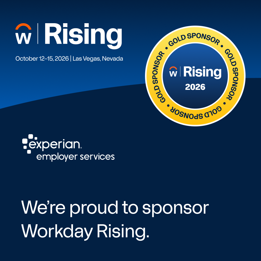 Workday Rising is sponsored by Experian Employer Services