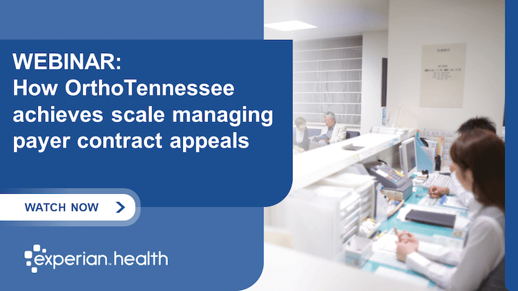 Managing payer contract appeals webinar banner