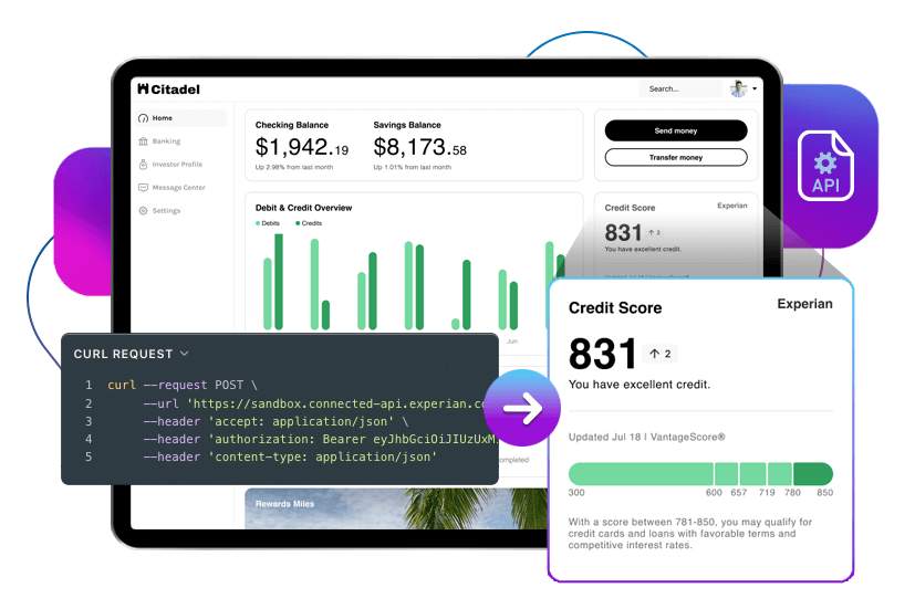 API simulated UI
