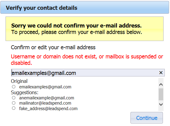 Email Validate API sample code guide | Experian
